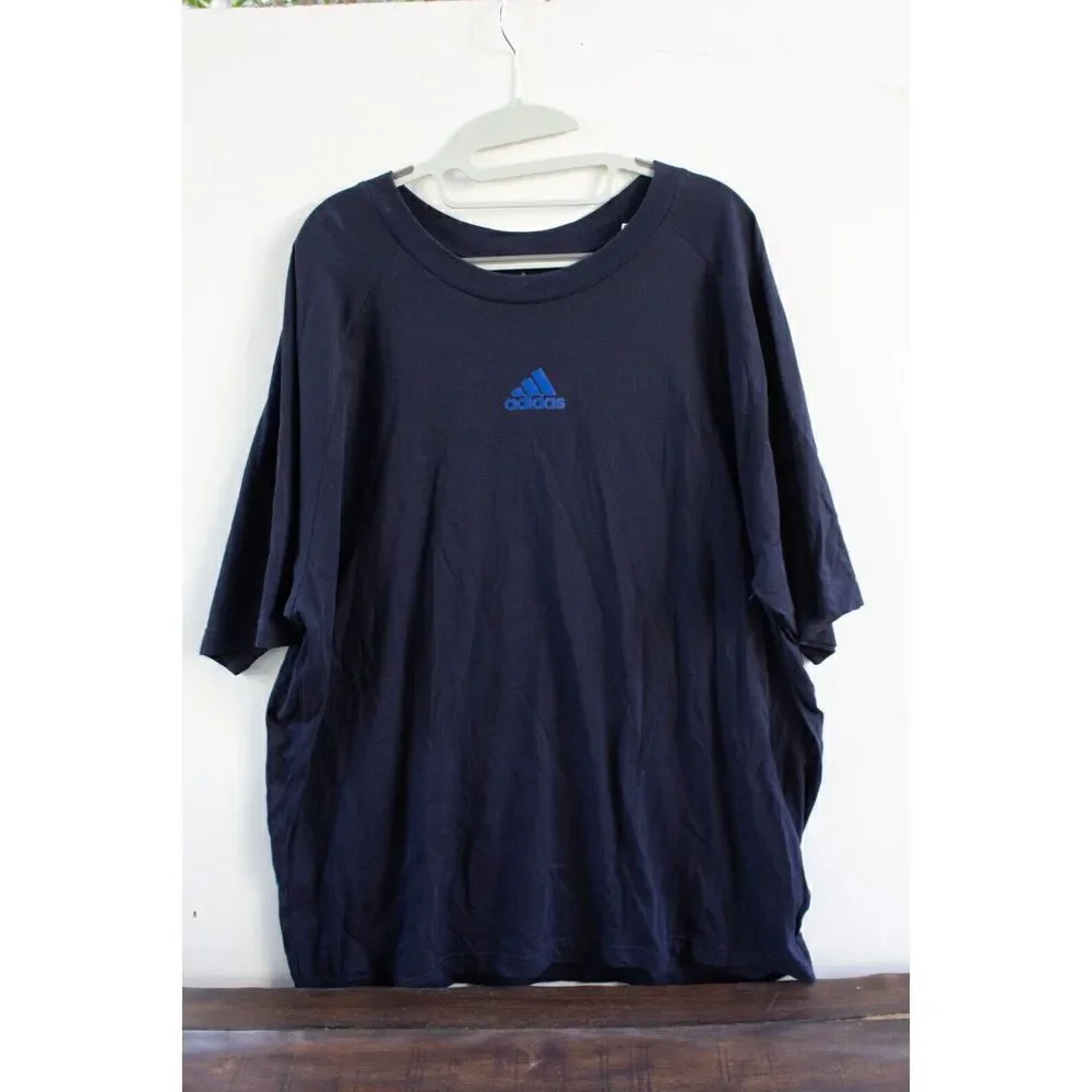 Adidas Brand Love Back T-Shirt Blue - Men's Size XL Oversized Fit